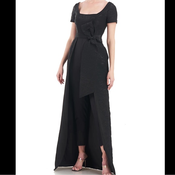 KAY UNGER OLYMPIA WALK THRU JUMPSUIT BLACK, SIZE 4. 0805 - Picture 2 of 7